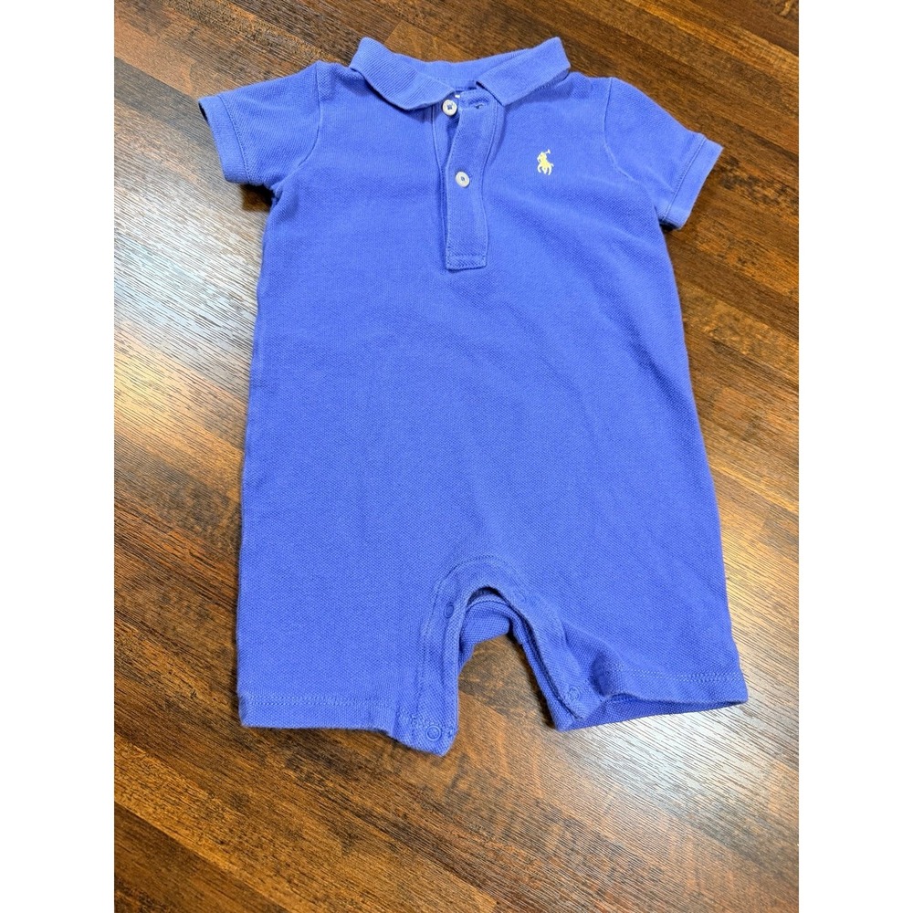 Vintage Ralph Lauren baby one piece polo summer outfit. Size 6 months.